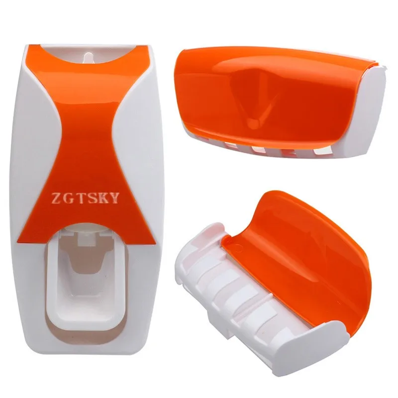 1set Toothpaste Dispenser Dust-proof 5 Toothbrush Holder Wall Mount Stand Bathroom Accessories Set Toothpaste Squeezers Tooth 28