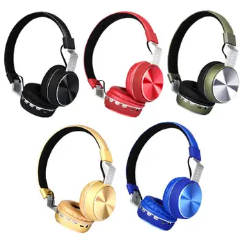 

Wireless Bluetooth 5.0 Headphone Multicolor Metal Folding Headset Hifi Stereo Noise Canceling Earphone For Smartphone Pc Laptop