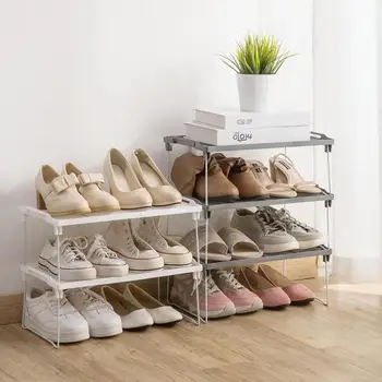 

1Pc Folding Shoe Rack Storage Shelf Shoe Organizer Holder Under Bed Storage Rack Cabinet Organizer Household Sundries Shelves