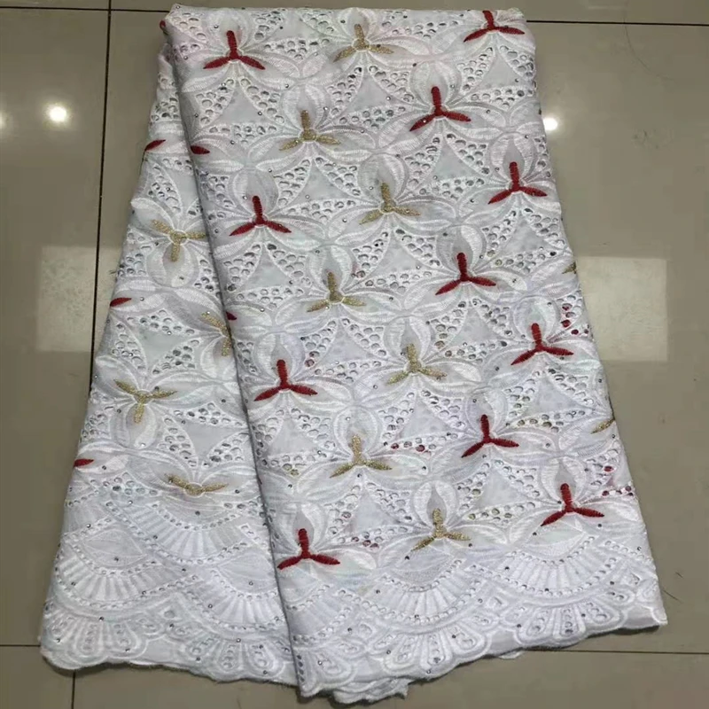 

Best Selling Pure White African Gorge Lace Fabric 2020 High Quality French Nigerian Lace Fabric Beaded Embroiderey For Garment