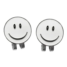 Набор из 2 забавных смайликов Гольф-маркер и магнит, заколка на шляпу аксессуары для гольфа учебные принадлежности для гольфа