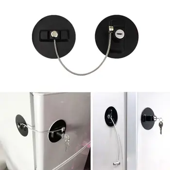 

Quick and Easy Adhesive Baby Safety Window Cabinet Refrigerator Limit Locks Key