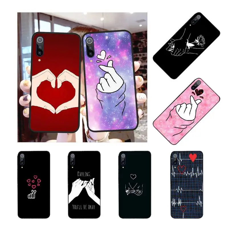 NBDRUICAI Love kpop heart drawing Soft black Phone Case for Redmi Note 8 8A 7 6 6A 5 5A 4 4X 4A Go Pro Plus Prime | Мобильные