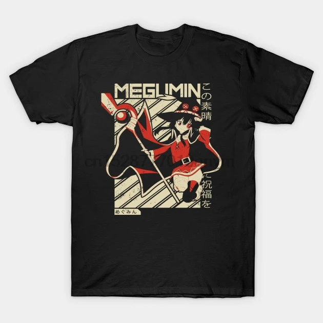 

Men tshirt Megumin Kono Subarashii Anime Shirt Megumin T Shirt Printed T-Shirt tees top