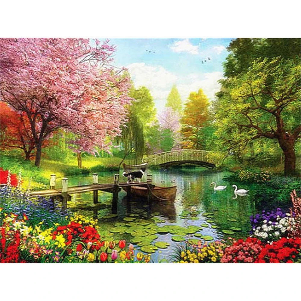 Scenery Landscape DIY Cross Stitch Embroidery 11CT Kits Needlework Craft Set Printed Canvas Cotton Thread Home Sell | Дом и сад