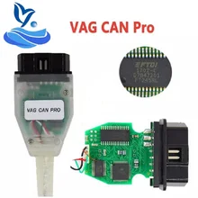 VAG puede PRO V5.5.1 con FTDI FT245RL Chip VCP OBD2 interfaz de diagnóstico soporte de Cable USB Bus UDS línea K