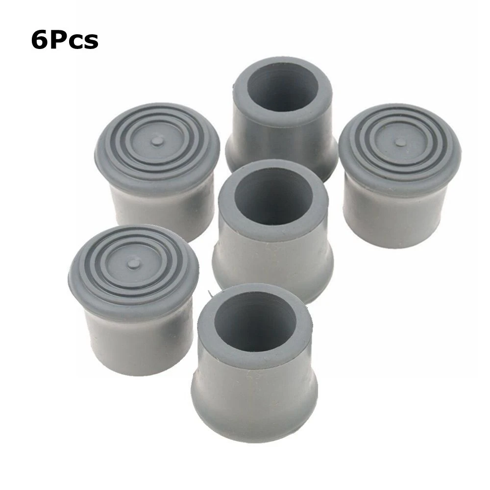 6pcs 22mm/25mm Safe Rubber Trekking Pole Tip End Cap Crutch Ferrule