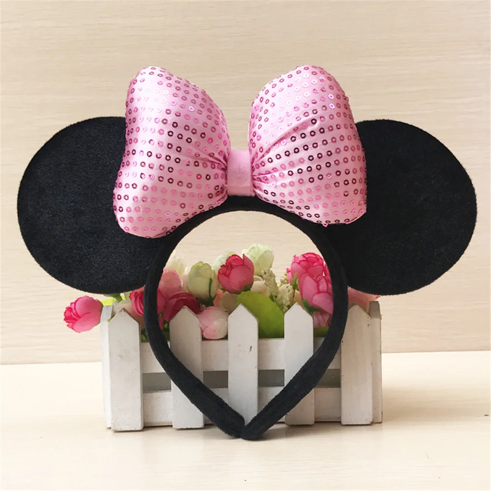 ZAFILLE Lovely Hairbands Minnie Ears Girl Hair Band For Photo Shoot Birthday Party Headwear Photography Girls Hair Accessories baby accessories bag	