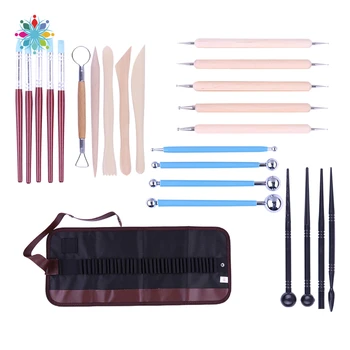 

24Pcs Sculpting Tools For Ceramics Clay Sculpture Tools Polymer Tool Craft Sculpting Pottery Modeling Carved Smoothing Wax Kit