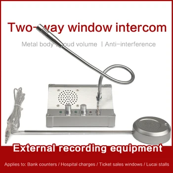 

Micrófono de ventana KSUN Q50, altavoz de interfono con grabación de Audio, micrófono de ventana con estación de Banco de oficin