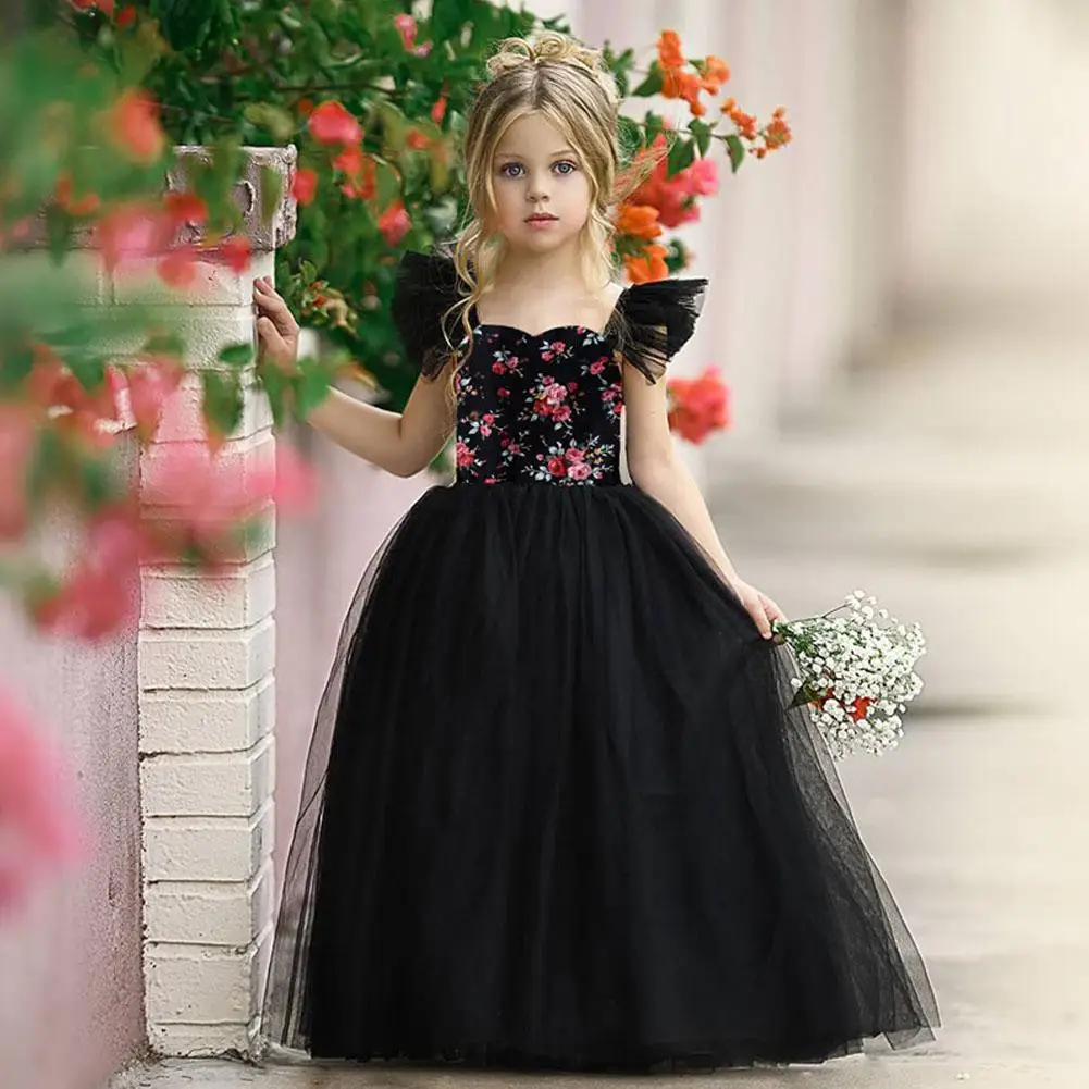 

Kid Girl Tulle Princess Dress Flower Party Costume Cotton Dress for 6 Month - 4 Years Girl Dress
