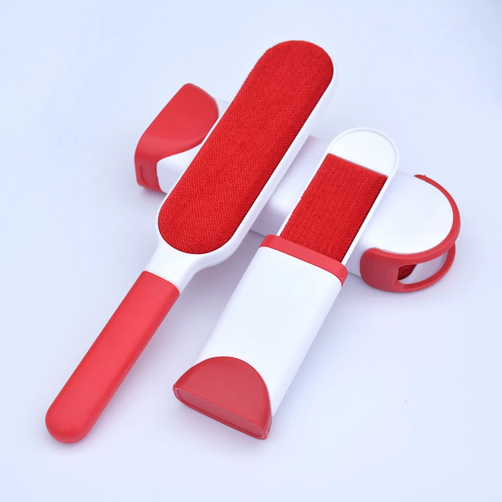 red Set Щетка для удаления волос для домашних животных двусторонняя щетка для удаления катышков для собак щетка для путешествий Волшебная щетка для чистки шерсти и пыли - Цвет: red Set