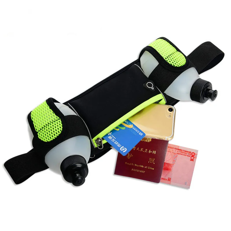 Сумки для бега Талия 2 бутылки воды Открытый Отдых Туризм Фитнес Мужчины Женщины