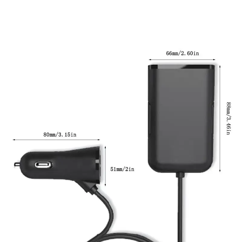 4 в 1 двойной USB порт автомобильное зарядное устройство расширение usb-хаб адаптер для iPhone iPod телефонов
