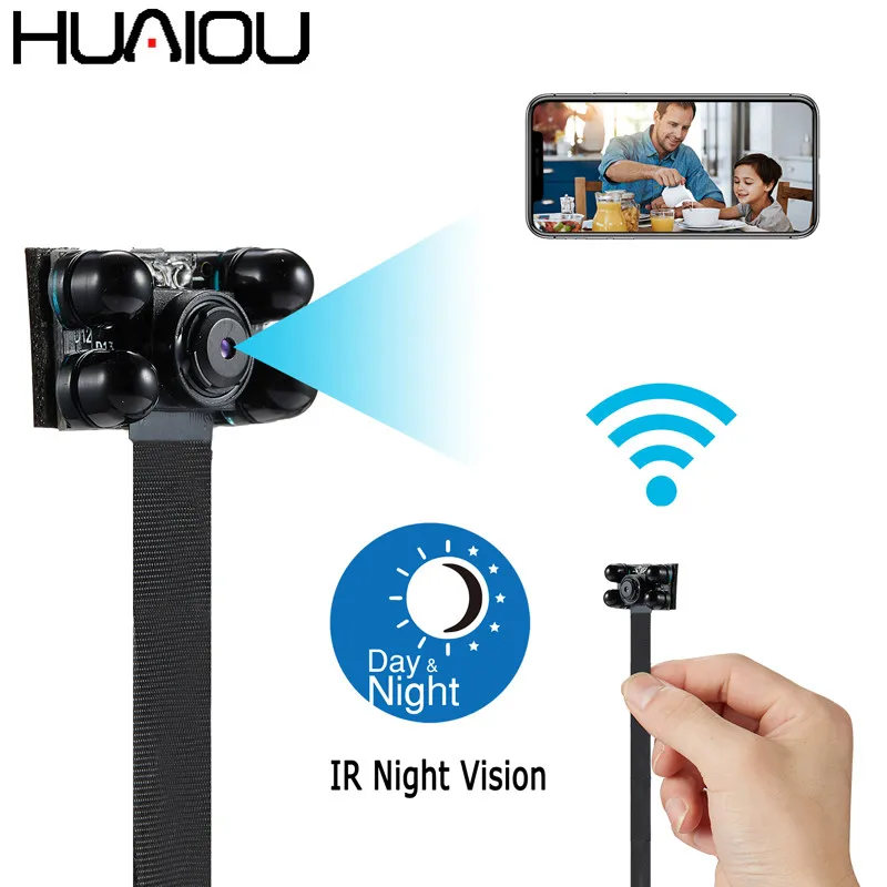 Мини камера с функцией ночного видения 1080P 90 градусов ИК Wi Fi|Камеры