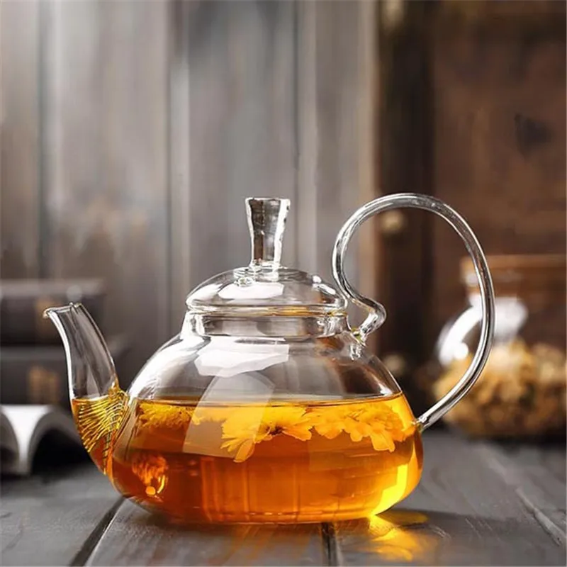 Tetera de vidrio para flores, tetera de vidrio resistente al calor para  hervir agua Pu Erh Gaiwan - AliExpress