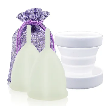 

Menstrual Cup Feminine Hygiene Product Sterilizer Cup Reusable Ladies Cup Menstrual Pads For Prevent Side Leakage Period Cup