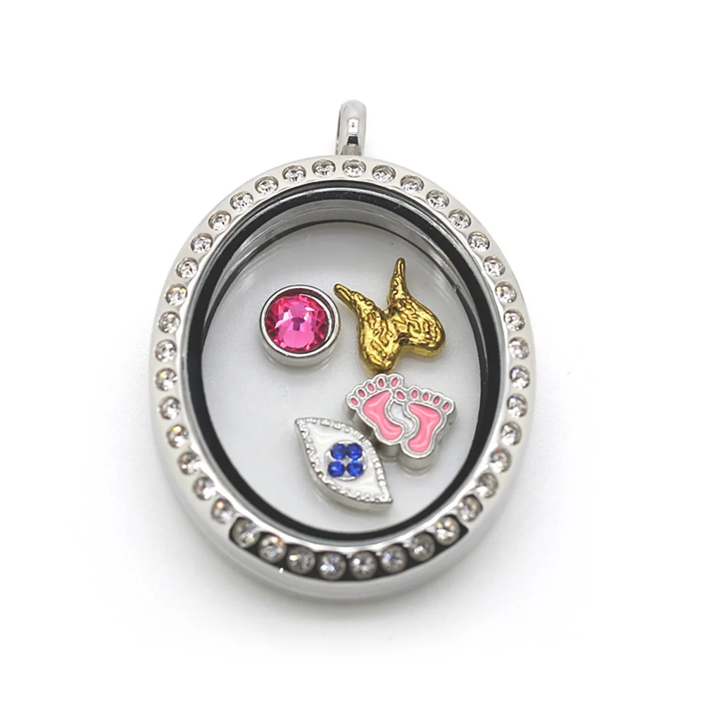 round locket necklace BOFEE