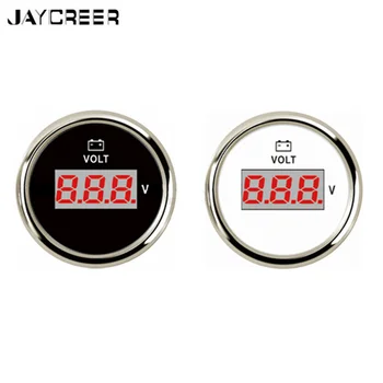 

JayCreer IP67 Waterproof Voltage Gauge 9-32V,Install Hole:φ52mm,E-F/L-F,Signal:0-190Ω For RV.Boat,Marine
