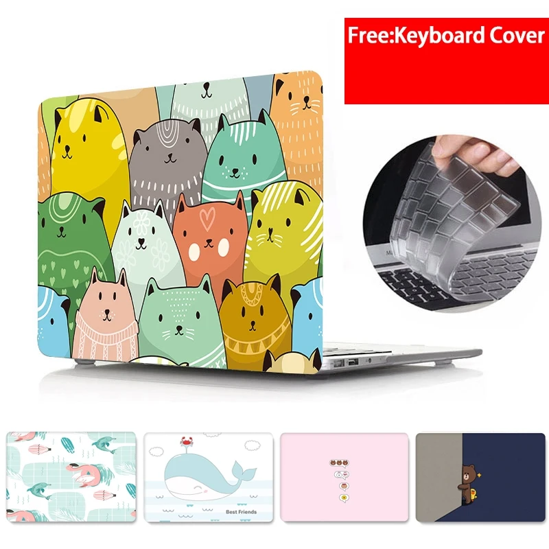 

Cute Case for Macbook Pro 13 A1278 Animal Matte Clear Hard Laptop Cover for Mac book 13.3 inch A1708 A1706 A1502 A2159 2019 Case