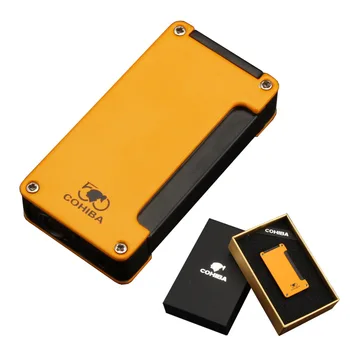 

COHIBA Travel Cigar Lighter Metal Cigar Accessories 1 Torch Cigarette Lighter With Gift Box