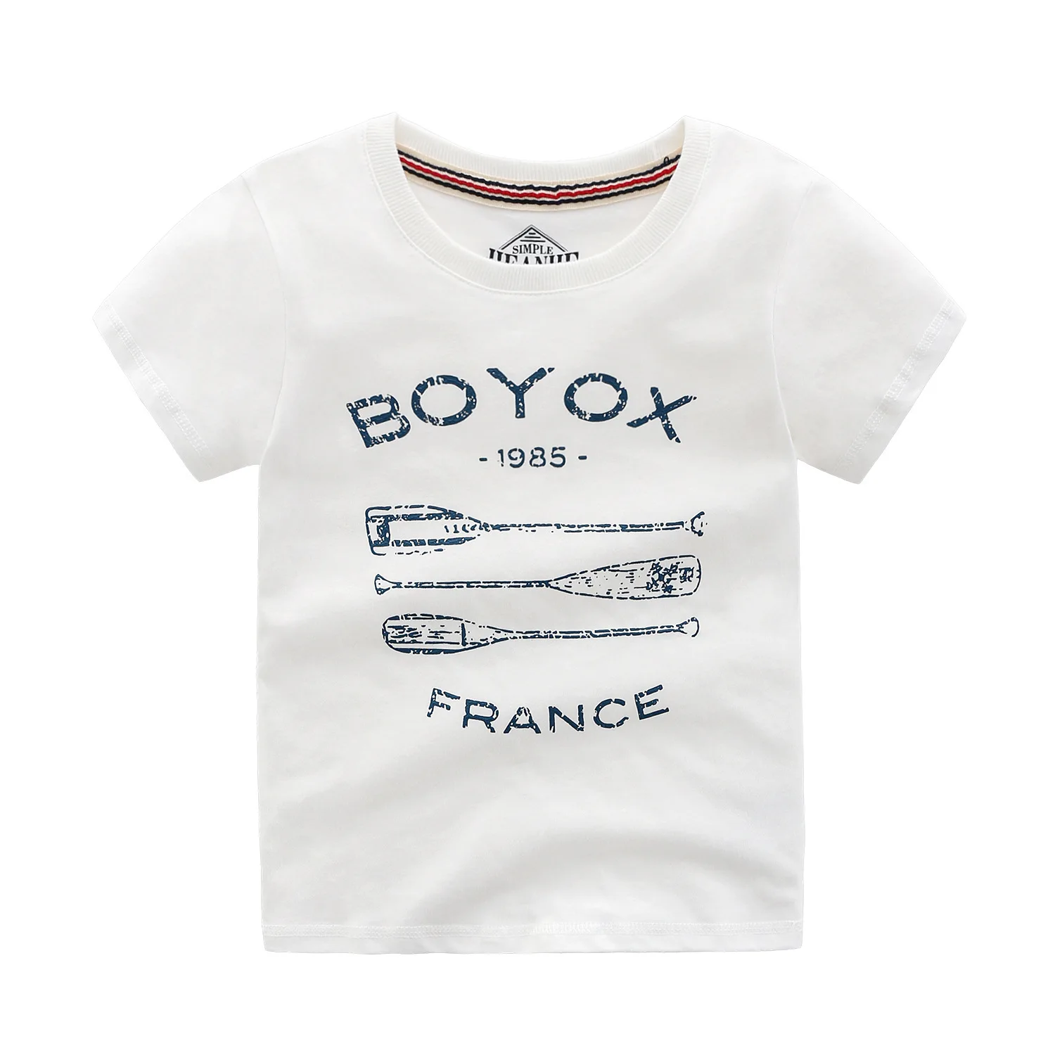 

2019 Summer Short-sleeved Childrenswear Hot Selling European And American Style BOY'S T-shirt Short Sleeve Pure Cotton Big Kid C