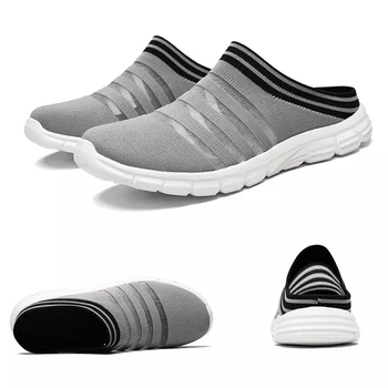 

men sock slides breathable comfortable non-slip slippers soft flick sole footwear men slippers