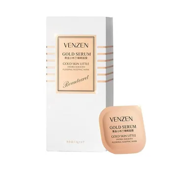 

6pcs Gold Serum Moisturizing Smooth Pudding Sleeping Mask For Face Acne Treatment Mask Skin Care Face Cream No Wash