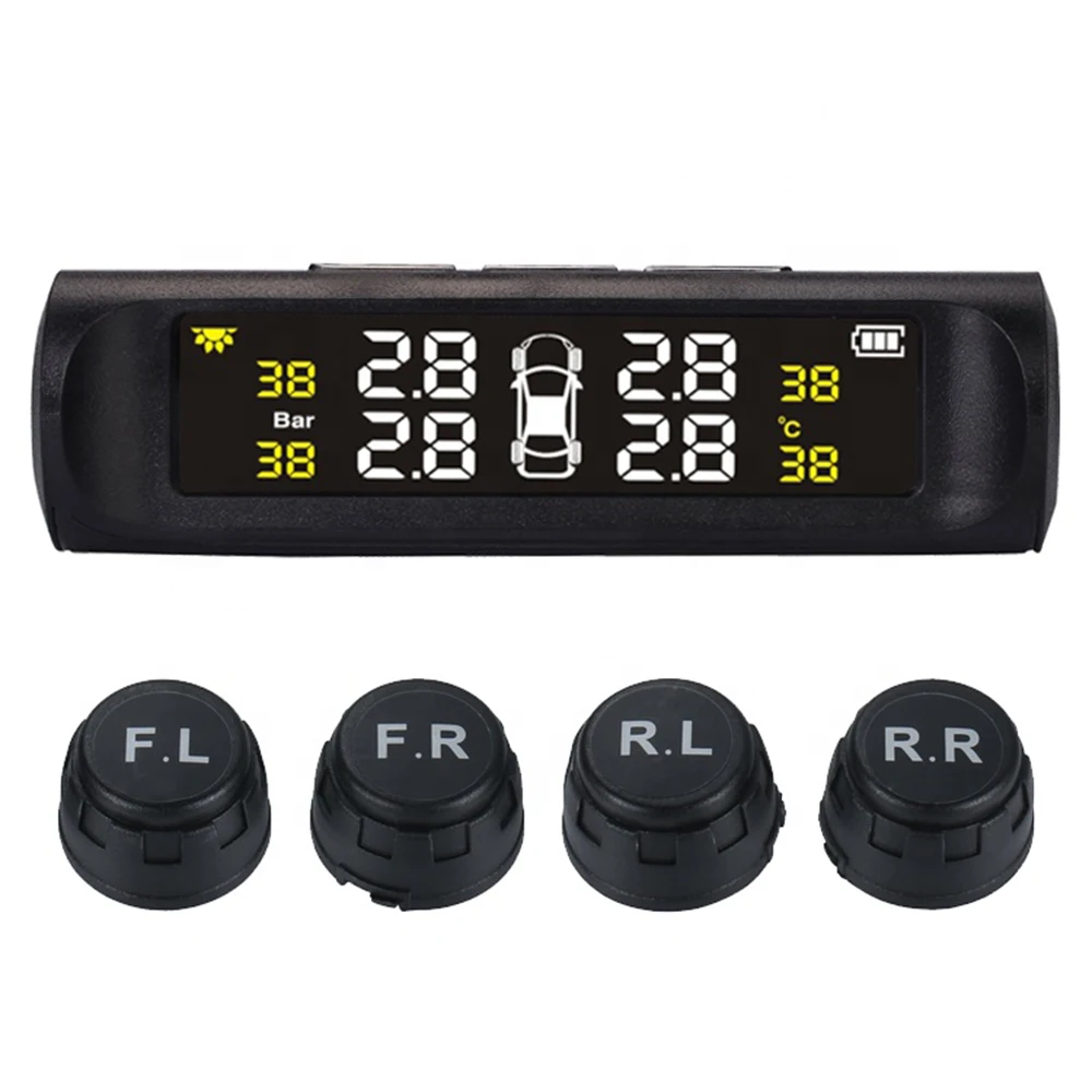 Автомобильная система контроля давления в шинах TPMS цифровая система мониторинга солнечной энергии автоматическая система охранной сигнализации давления в шинах s lcd 4 внутренних датчика