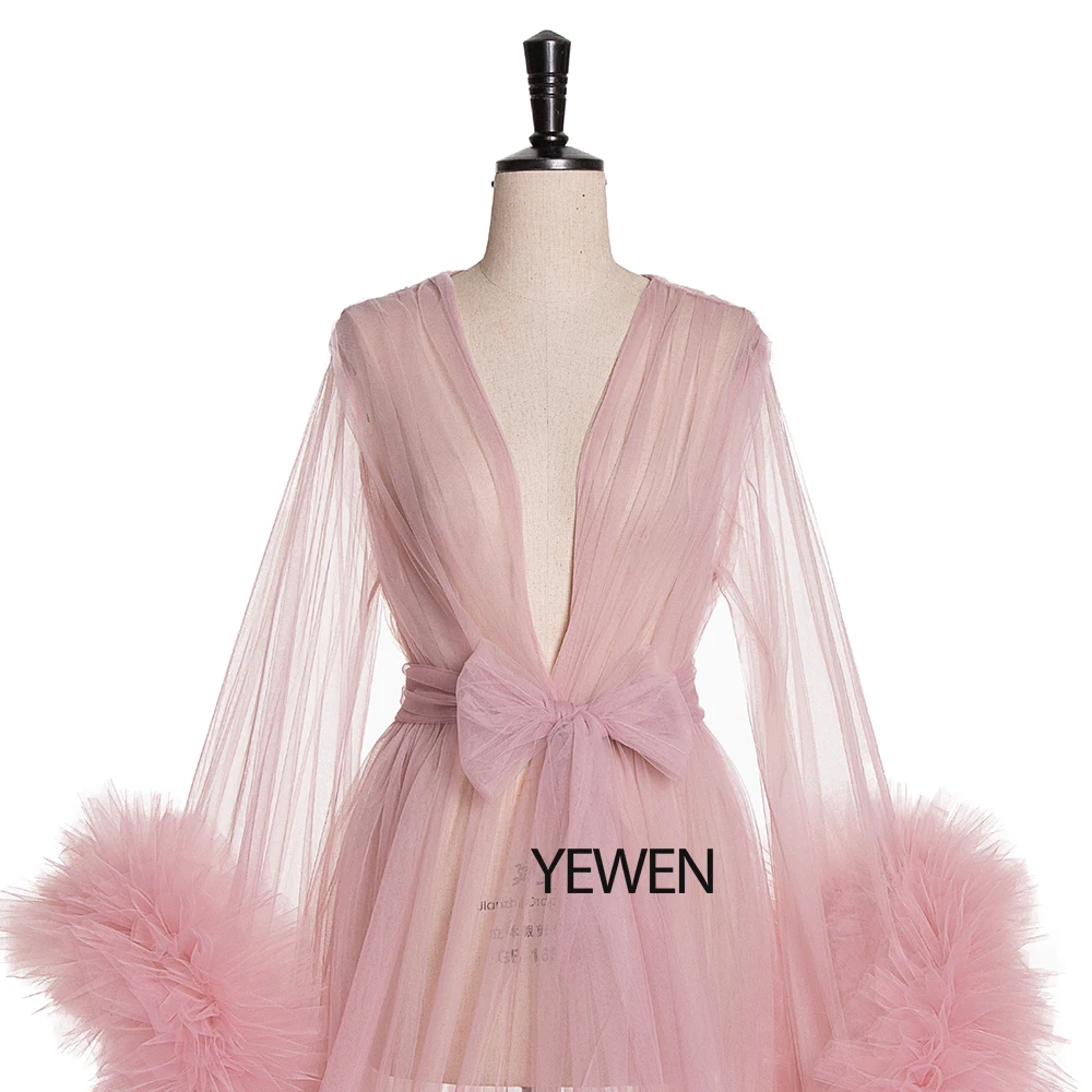 Robe De Soiree Вечерние платья из тюля с длинным рукавом сексуальное прозрачное платье для фотографии платье для беременных женщин плюс размер