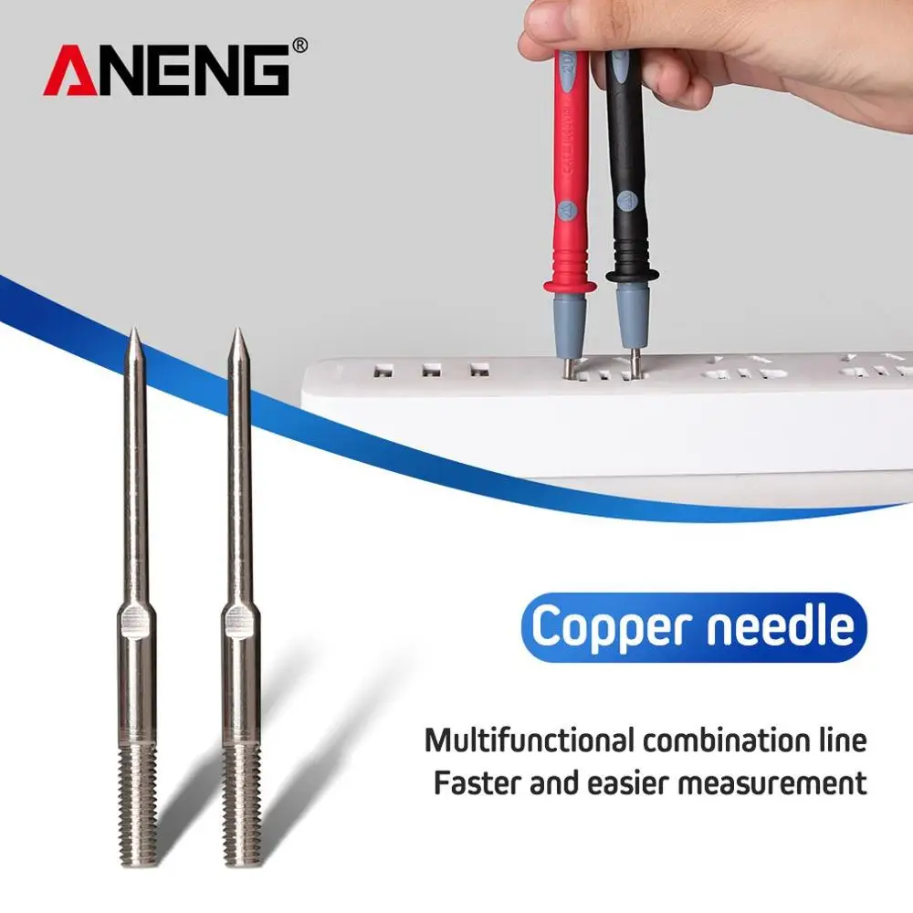 PT1010 1000V 20A Multimeter Needle Point Probe Test Leads Pin Tip Wire Pen Cable Line for ANENG Digital Multimeters
