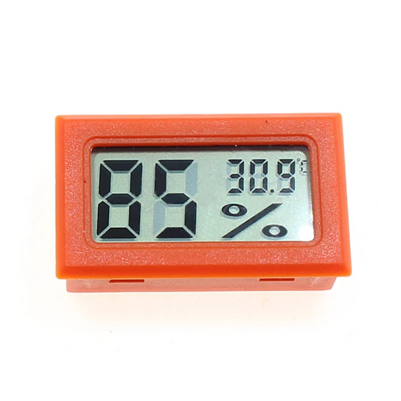 Мини цифровой ЖК-дисплей Крытый удобный датчик температуры измеритель влажности сенсор холодильник термометр гигрометр портативный датчик - Цвет: orange