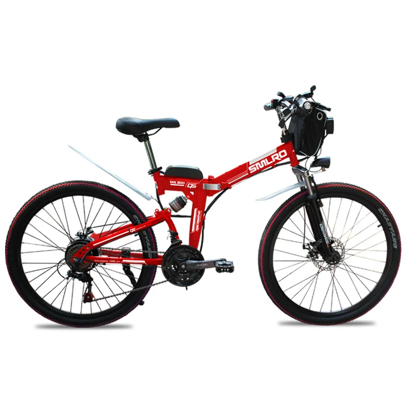 500W 48V 2" углерода Сталь электрический велосипед с 13AH литиевая батарея e MTB 26" углерода Сталь Электрический для е-байка - Цвет: Red-48V 13AH 500W