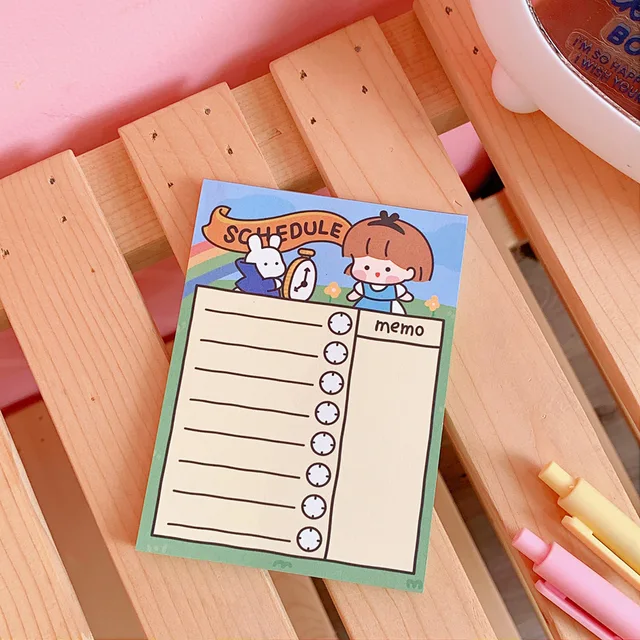 Sticky Note Simple Plan This Student Daily Notebook Time Management Learning Clocking Schedule Week Planner Memo Pads Office Tag K14