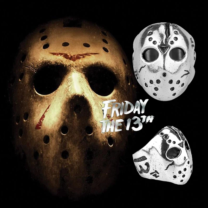 Friday The 13th кольцо хоккейный убийца Джейсон Маска Кольца для мужчин и женщин косплей ювелирные изделия фильм ужасов металлическое кольцо на палец