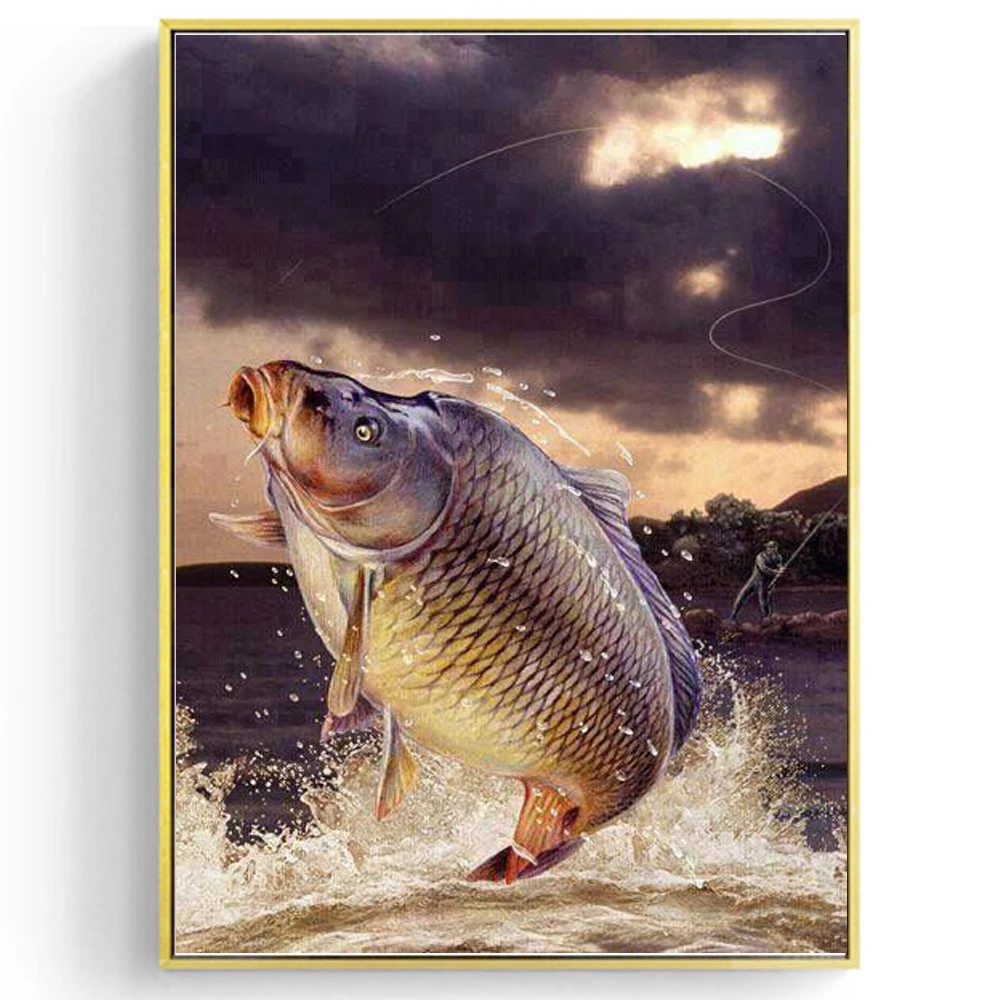 Ikan Mas Diamond Bordir Persegi Bor Diy Rhinestone Lukisan Ikan Koi Grafik Diamond Lukisan Mosaik Rumah Seni Yg1504 Berlian Lukisan Cross Stitch Aliexpress