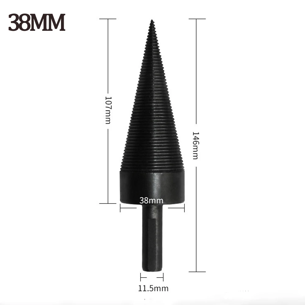 

Triangle handle wood fire drill drill tool wood splitter household high speed cone driver fast screw chopping wood household