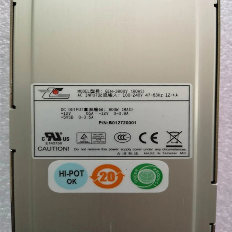 Блок питания для Zippy 800W блок питания GIN-3800V