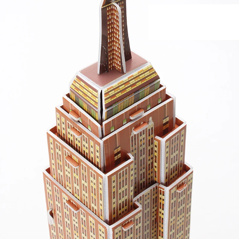3D модели игрушек кубическая забавная Бумажная модель мозаика игра Empire State Building