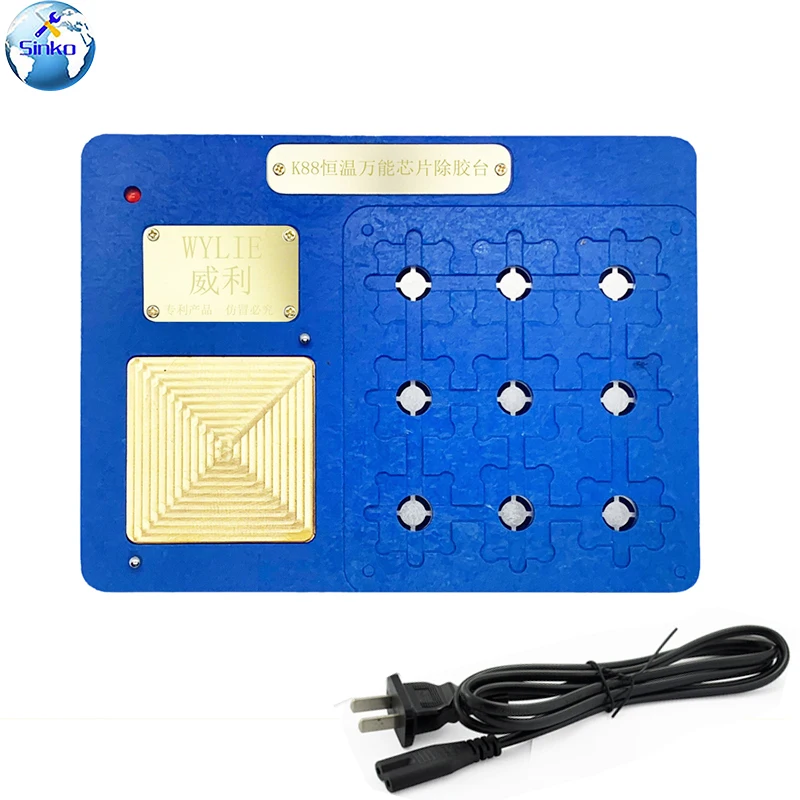 

WYLIE K88 Universal NAND PICE Chip Glue Removal Platform Constant Temperature IC Chip preheater platform for A8 A9 A10 A11 A12