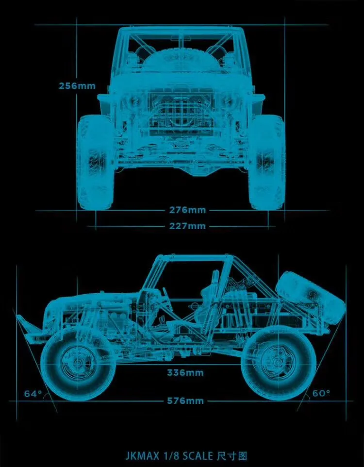 Радиоуправляемый автомобиль гусеничный Капо JKMAX комплект 1/8 Цельнометаллический корпус шасси внедорожный
