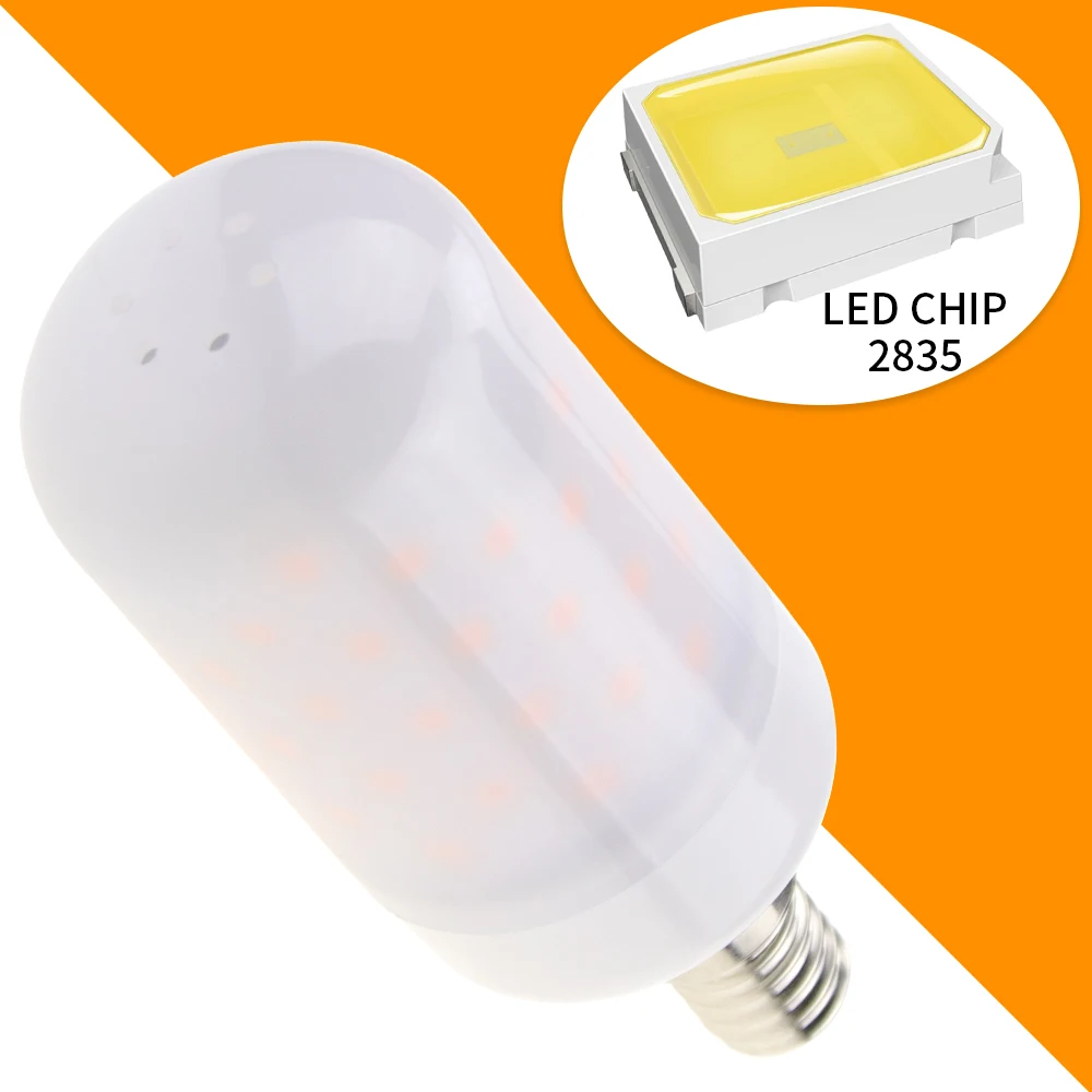 E27 светодиодный фонарь SMD2835 Светодиодная лампа-кукуруза E14 с эффектом пламени лампы ампулы E26 огонь декоративная имитация светодиодный Bombillas 63 светодиодный s