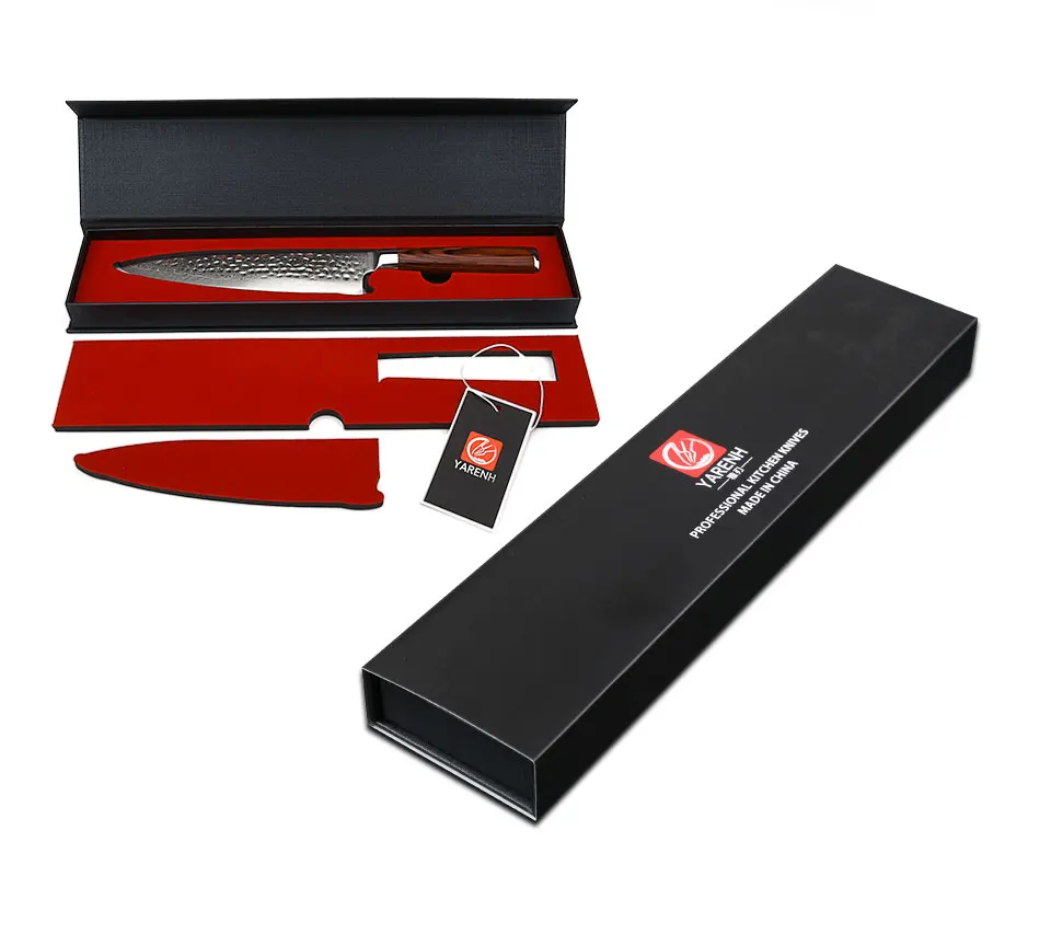 Yarenh нож кухонный 8 дюймов кованные ножи острый из японский vg10 дамасская сталь нож дамаск высокого качества ножи для кухни