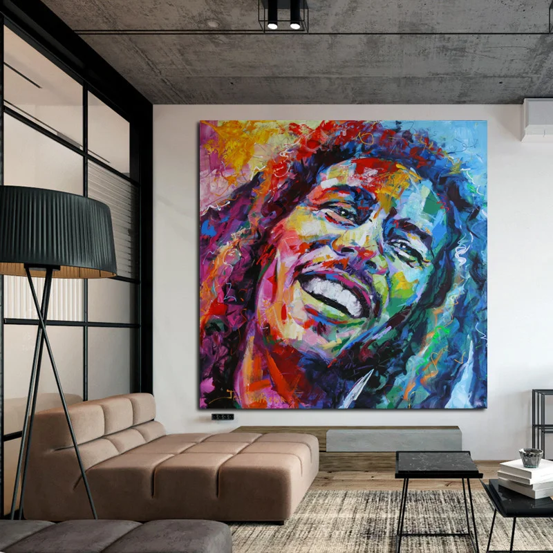 RELIABLI художественный акварельный знаменитый Боб Марли плакаты-портреты на холсте настенные художественные картины для гостиной спальни без рамки