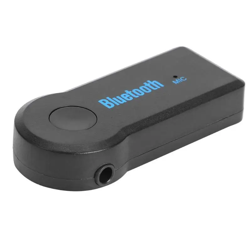 Беспроводной аудио Bluetooth 5,0 Handsfree адаптер автомобильный комплект Встроенный 120 мАч перезаряжаемый аккумулятор для 3,5 мм Jack AUX устройства