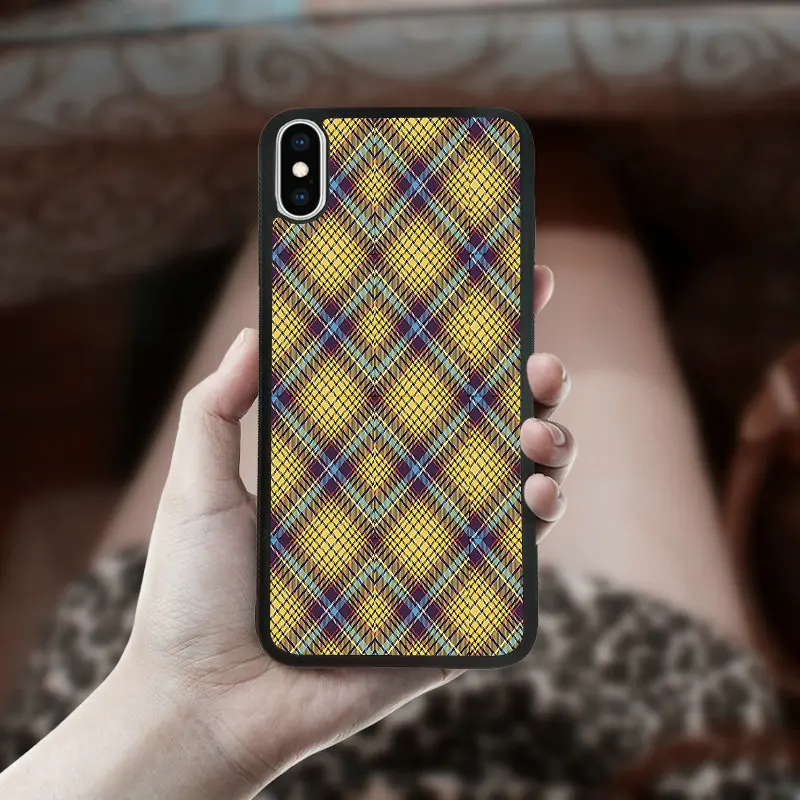 pattern 4 5,8 дюймов противоударный чехол для мобильного телефона с рисунком для iphone X XS чехол s цветной клетчатый цветочный - Цвет: pattern 4