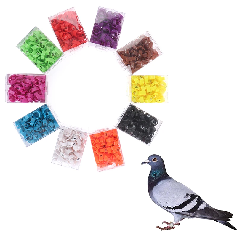 100Pcs Adjustable Poultry Foot Ring Bird Pigeon Chicken Signage Farm Animal Carriers Poultry Foot Ring