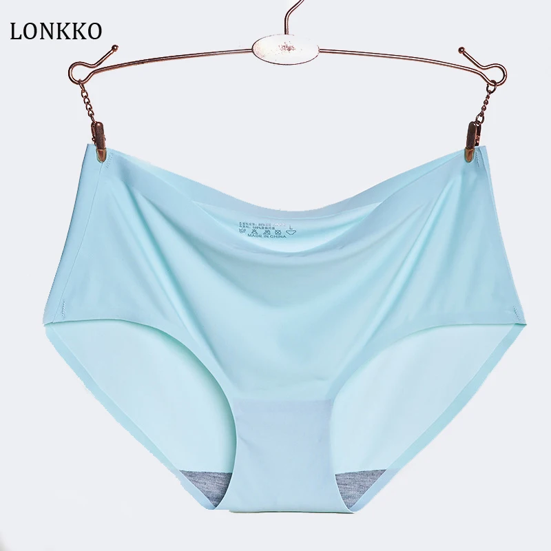 

LONKKO Solid Seamless Panties Low-Rise Panties Female Sexy Briefs Panties Women Plus Size Underwear lingerie Culotte Ultra-thin