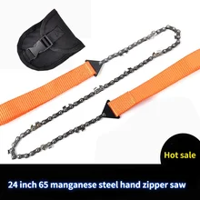 

11/33 tooth 24 inch outdoor portable pocket hand zipper saw camping survival chain saw garden logging wire saw tool