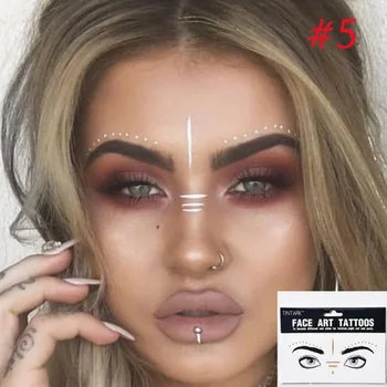 

1Pack Disposable Flash Tattoos Fashion Gold Face Tattoo Stickers Waterproof Bronzing Beauty Freckles Makeup Art Body Paint Party